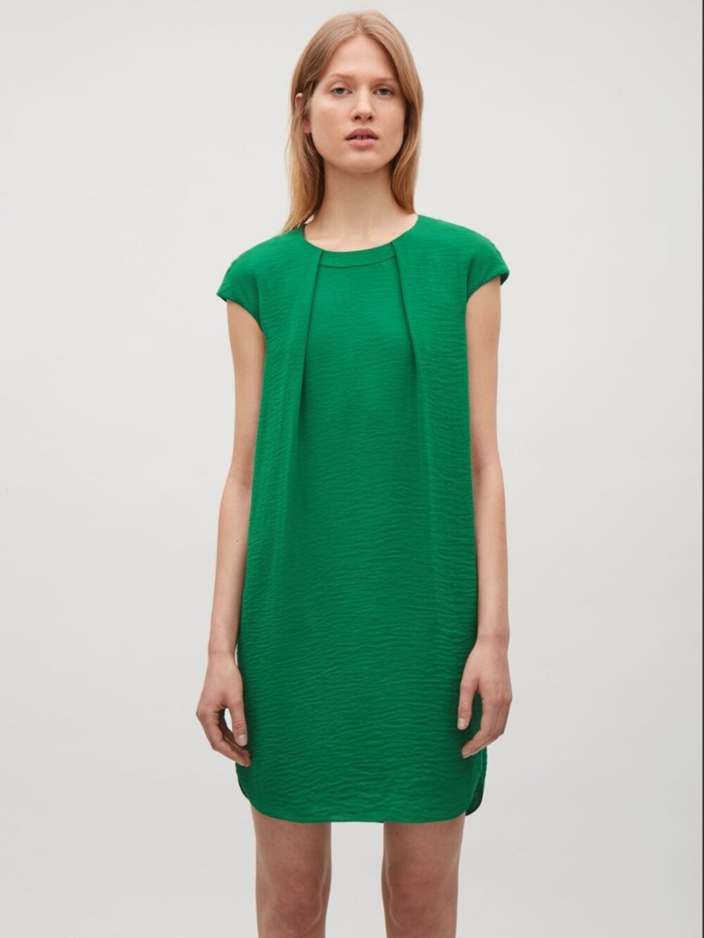 COS | Green Sleeveless Midi Swing Dress | Size 8